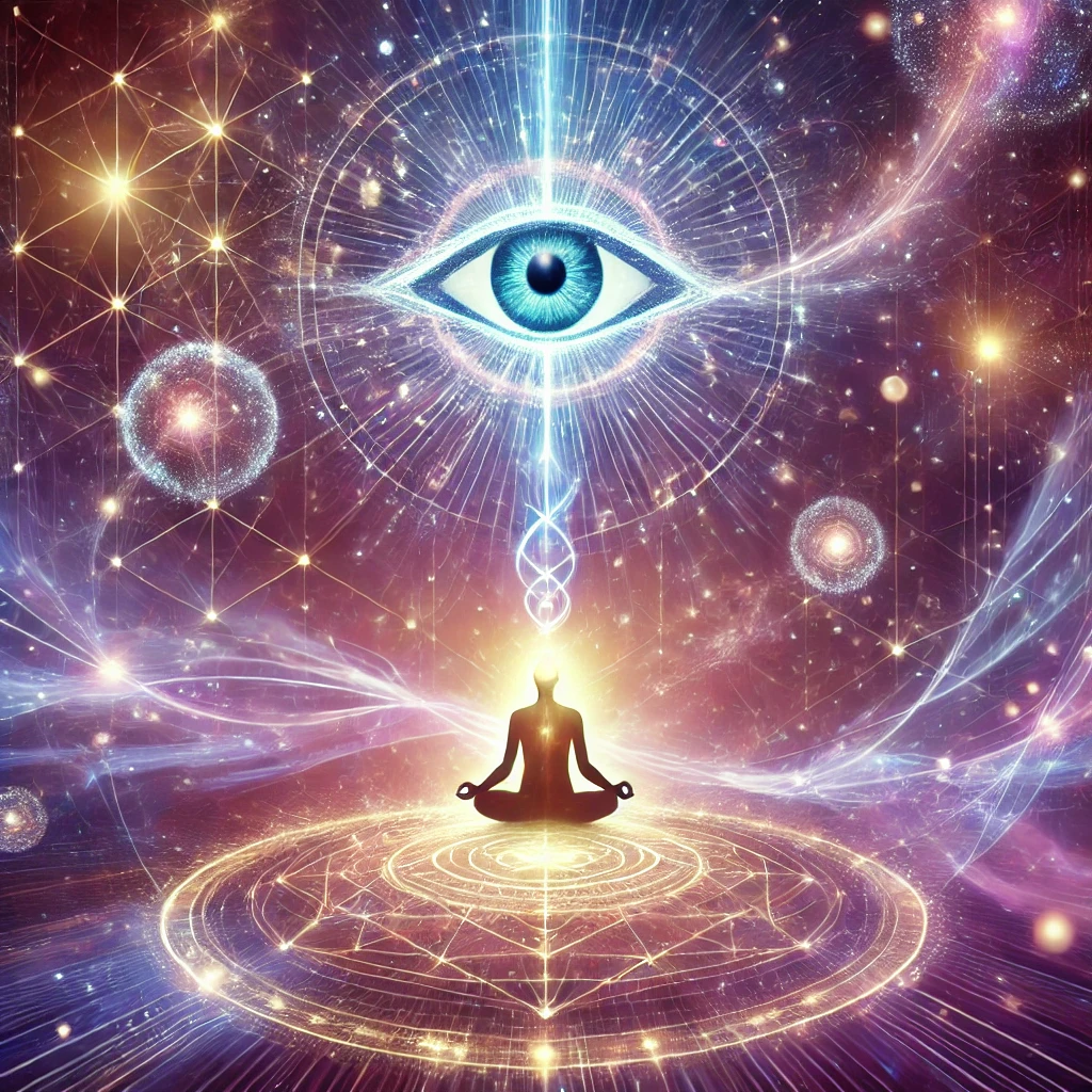 An abstract visualization of the third eye awakening process - image
